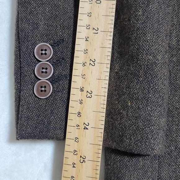 House of Cavani Mens Sport Jacket Brown Slim Fit Wool Blend 40R Single vented - Picture 4 of 11